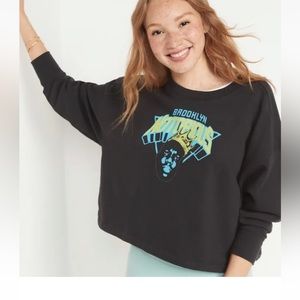 Brooklyn Notorious BIG womens Black crop sweatshirt Size 2X